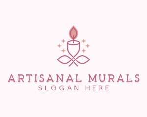 Floral Decor Candlelight logo design