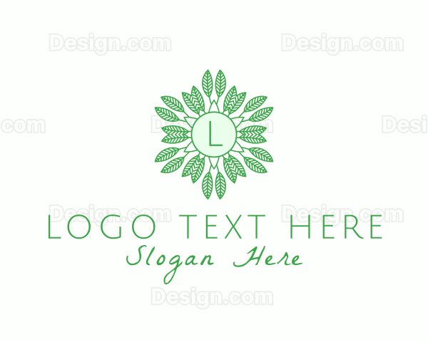 Organic Leaves Nature Produce Logo