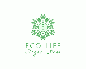 Organic Leaves Nature Produce logo design