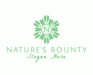 Organic Leaves Nature Produce logo design