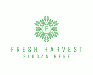 Organic Leaves Nature Produce logo design