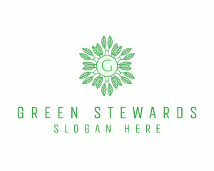 Organic Leaves Nature Produce logo design