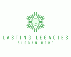 Organic Leaves Nature Produce logo design