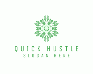 Organic Leaves Nature Produce logo design