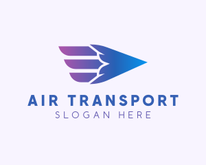 Wings Arrow Courier logo design