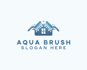 Housekeeping Scrub Brush logo design