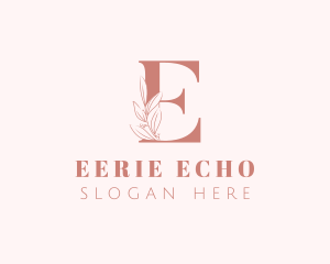 Elegant Leaves Letter E logo design