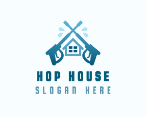 Pressure Washer House logo design