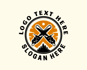 Chainsaw Lumberjack Woodwork logo