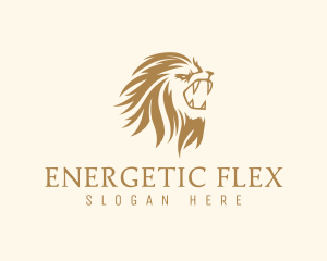 Golden Feline Lion logo design