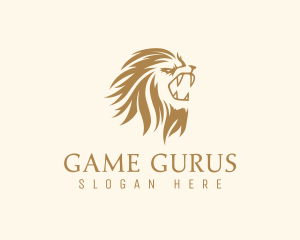Golden Feline Lion logo design