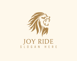 Golden Feline Lion logo design