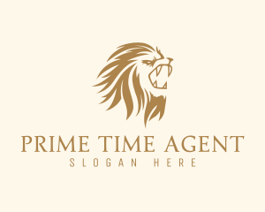 Golden Feline Lion logo design