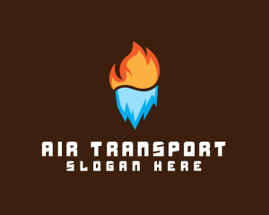 Fire Ice Temperature logo design