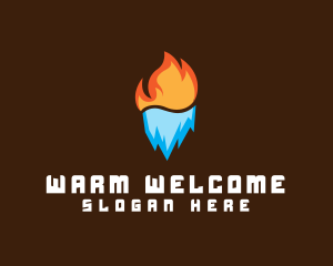 Fire Ice Temperature logo design