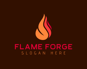 Flame Torch Light logo design