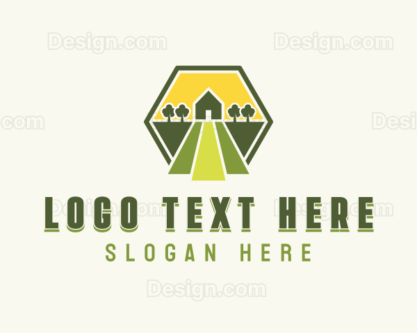 Farm Backyard Landscaping Logo