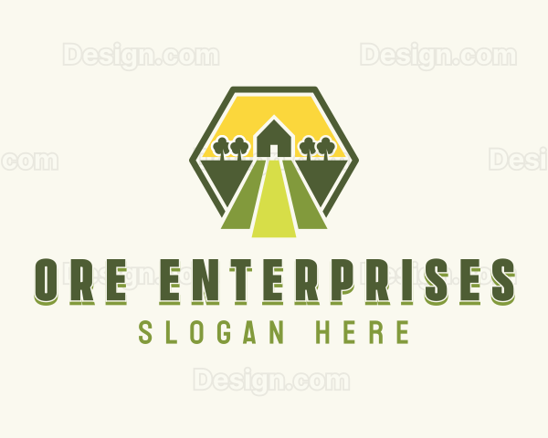 Farm Backyard Landscaping Logo