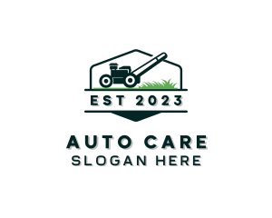 Yard Landscaping Lawn Mower logo design