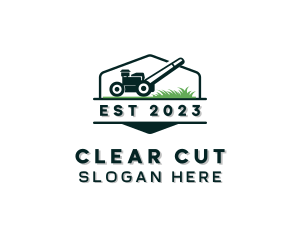 Yard Landscaping Lawn Mower logo design