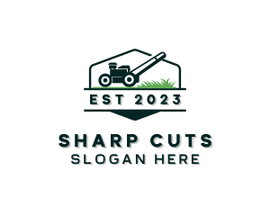 Yard Landscaping Lawn Mower logo design