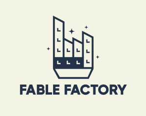 Industrial Factory bilding, logo design