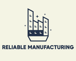 Industrial Factory bilding, logo design