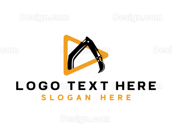 Excavator Construction Machinery Logo