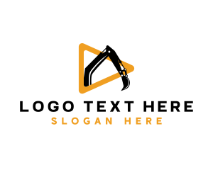 Excavator Construction Machinery logo