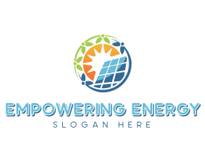 Solar Power Sustainable logo design