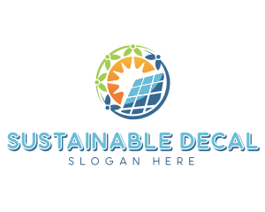 Solar Power Sustainable logo design