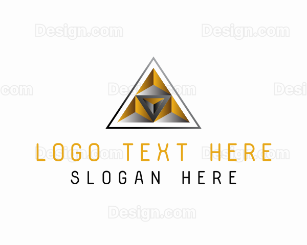 3D Pyramid Triangle Logo