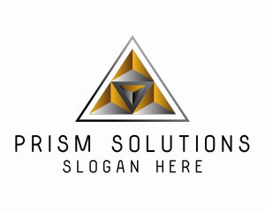 3D Pyramid Triangle logo