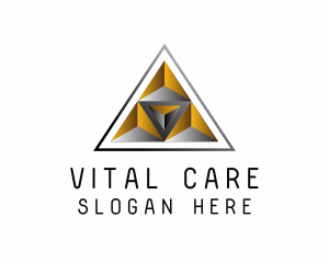 3D Pyramid Triangle logo