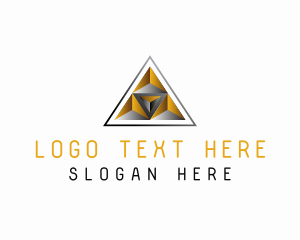 3D Pyramid Triangle logo