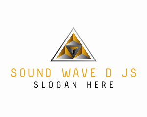 3D Pyramid Triangle logo design