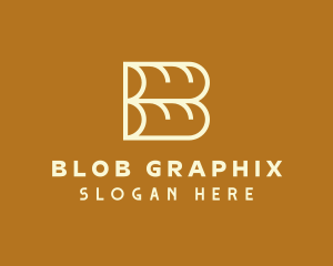 Baguette Bread Loaf logo design