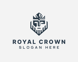 Crown King Medieval logo design