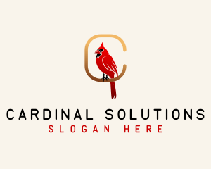 Cardinal Bird Letter C logo