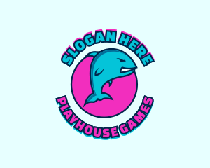 Whale Game Streamer logo design