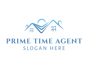 Blue Residential Home Realty logo design