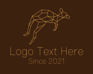 Minimalist Geometric Kangaroo logo