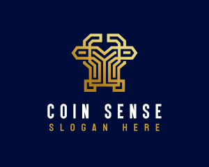 Elegant Premium Cryptocurrency logo design