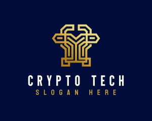 Elegant Premium Cryptocurrency logo design