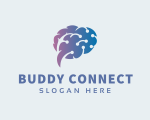 Brain Circuit Connection logo design