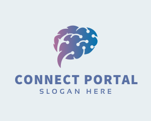 Brain Circuit Connection logo design