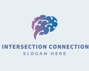 Brain Circuit Connection logo design