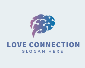 Brain Circuit Connection logo design