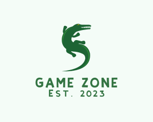 Green Alligator Animal  logo