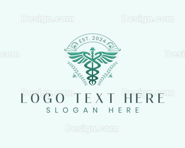 Elegant Health Caduceus Logo